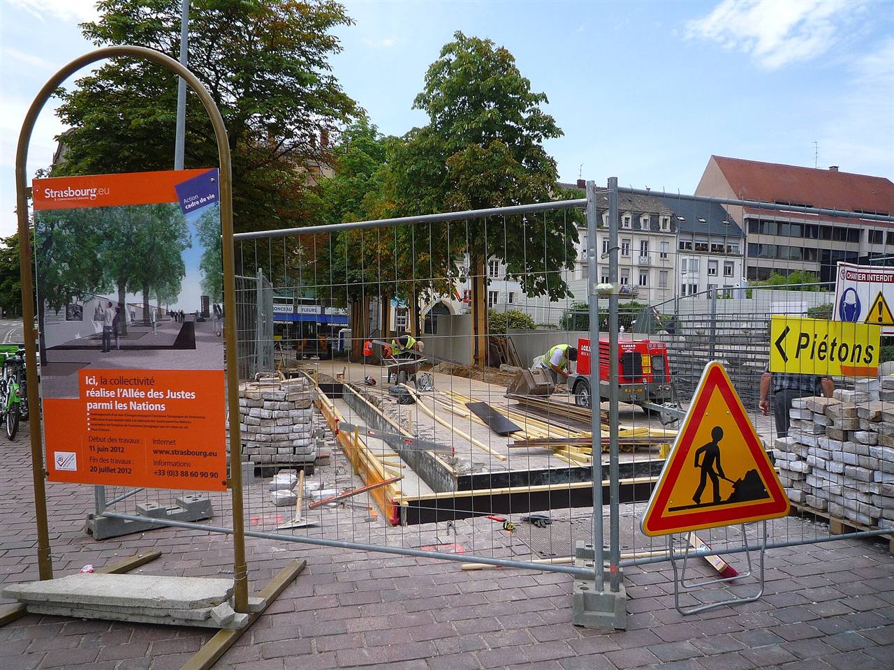 Strasbourg travaux aménagement Allée des Justes
