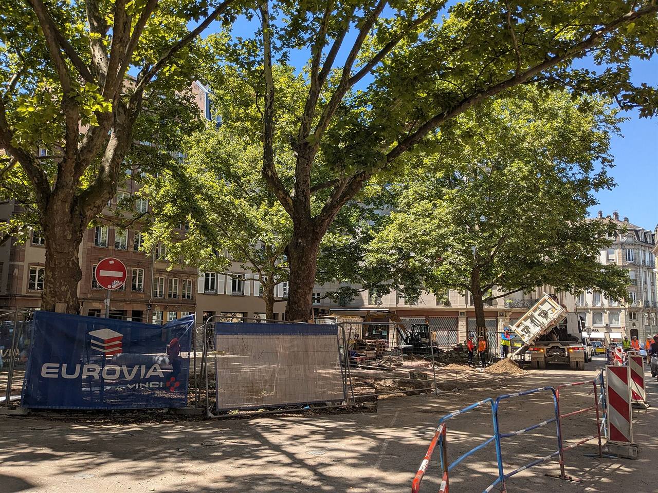 Strasbourg – Place du Temple Neuf en travaux (juil 2025)