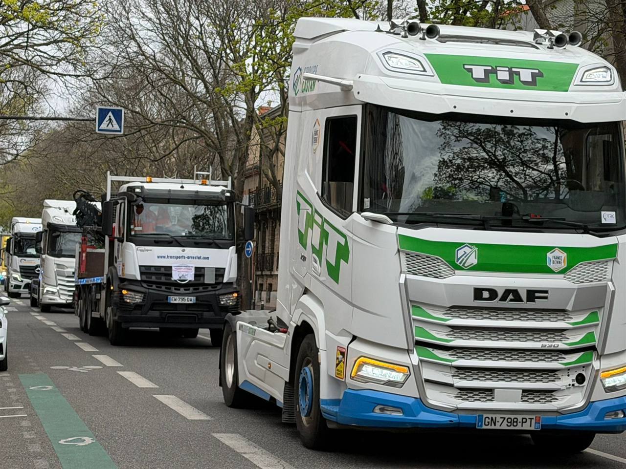 Illustration : Mobilisation des transporteurs le 15 octobre à Strasbourg et Metz pour les carburants et la taxe poids lourd